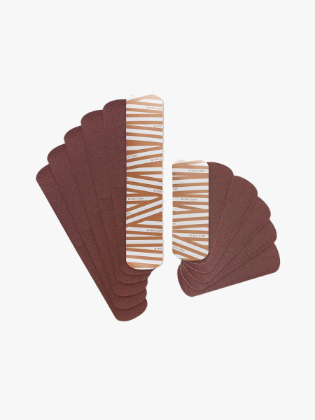 Nippies Precut Tape in branded components on a light gray background